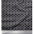 thumbnail image 1 of Soimoi Grey Poly Georgette Fabric Cat Animal Printed Fabric 1 Yard 52 Inch Wide, 1 of 3