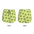 thumbnail image 3 of Yiaed Funny Frogs Print Women's Running Shorts with Liner 3 Zipper Pockets Elastic Workout Athletic Gym Yoga Shorts-XX-Large, 3 of 7