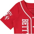 Betty Boop Ladies Baseball Jersey Shirt, Printed Vintage Mesh Button