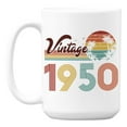 thumbnail image 1 of Vintage 1950 feat. Retro Sunset & Palm Trees Ceramic Coffee & Tea Mug (15oz), 1 of 6