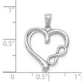 thumbnail image 3 of 14k White Gold Polished Small Infinity Heart Pendant, 3 of 3