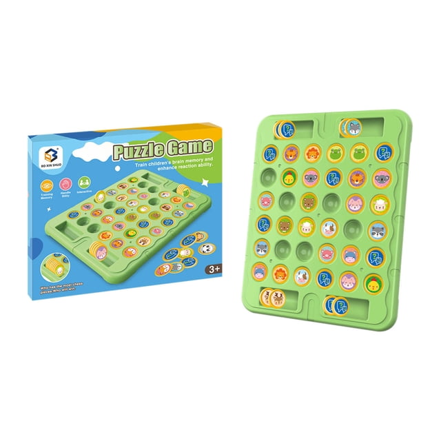 Flip Matching Board Game Animal Pattern Learning For Kindergarten Children Observation Concentration Training Party Activity Plastic B