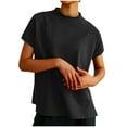 thumbnail image 2 of Yuyuzo T-Shirts pour Femmes à Manches Courtes, Col Rond, T-Shirts Basiques, Hauts Amples Décontractés d'Été, Chemisiers Unis, 2 of 5