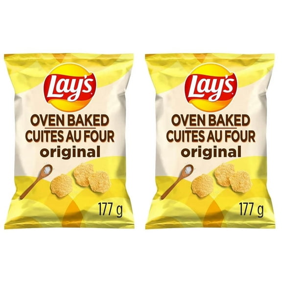 Lay's Oven Baked Potato Chips Original, 177g (2 Pack)