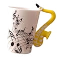 thumbnail image 4 of Ceramic Cup Coffee Mug Instrument Ceramic Cup Innovative Mug Creative Gift Yellow Saxophone, 4 of 9