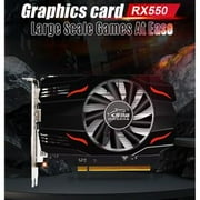 Radeon RX 550 Graphics Card, 4GB GDDR5 128-bit DirectX 12 PCI Express 3.0 DP/HDMI/DVI-D Computer Gaming Video Card 4K Display Card
