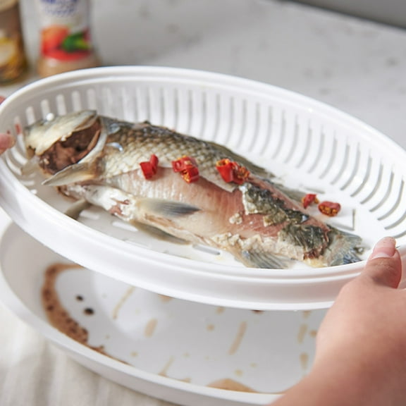 PENIKOKO Microwave Cookware with Lids for Cooking Families 1Pc 12.58X7.58X2.95Inch PP