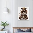 thumbnail image 3 of Nawypu  Good Sir Top Hat Cat with a Mouse and A Monocle Turquoise Painting Canvas Wall Art, 3 of 4