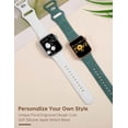 thumbnail image 4 of Wearlizer 2 Packs Floral Engraved Band Compatible with Apple Watch 38mm 40mm 41mm 49mm 45mm 46mm 44mm 42mm Women, Silicone Dandelion Sunflower Design Strap for iWatch Ultra Series SE/10/9/8/7/6/5/4/3, 4 of 7
