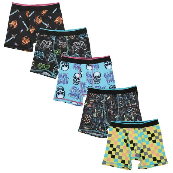 Games Swords & Maze Adventures Boy's 5-Pack Boxer Briefs-4