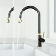 thumbnail image 2 of VIGO Bristol Single Handle Pull-Down Sprayer Kitchen Faucet in Matte Brushed Gold and Matte Black, 2 of 14