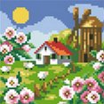 thumbnail image 2 of Kit Punto Cruz Con Paisaje Verano Bordado Cuentas Impresas 9CT Arte 17x17cm, 2 of 8