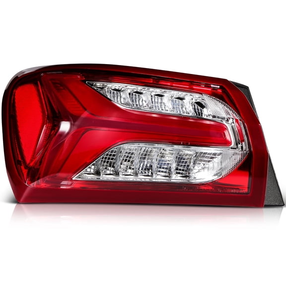 SCITOO LED Tail Light Assembly Fit for Chevy Malibu 2019-2022 Chrome Housing Red Left Tail light GM2804143