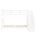 thumbnail image 4 of Stairway Bunk Bed With Sufficient Storage Drawers And Guard Rail, White Twintwin Practical Containers, 4 of 6