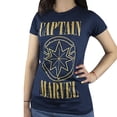thumbnail image 3 of Captain Marvel Womens Print And Shield T-Shirt, 3 of 3