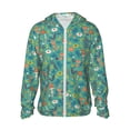 thumbnail image 2 of Uemuo Mushrooms and Flowers Pattern Women's Full Zip UPF 50+ Sun Protection Hoodie Jacket Long Sleeve Sun Shirt Hiking Outdoor Performance with Pockets-Small, 2 of 9