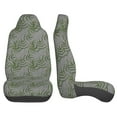 thumbnail image 3 of Easy to Install Car Universal Seat Cover, Grey Bamboo Pattern Four Seasons Universal Front Seat Cover, 2-Piece, 3 of 8