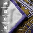 thumbnail image 4 of Baltimore Gifts Football Blanket , City Sports Gifts for Fans, Purple Team Football Stuff for Sports Lovers Bedroom Decor Sofa Couch Bed, 4 of 6