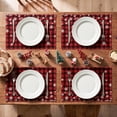 thumbnail image 2 of Smile Snowflake Buffalo Check Plaid Christmas Placemats 4-Pack 12 x 18 Inch, 2 of 7