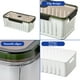 thumbnail image 5 of Contenedor de almacenamiento de alimentos de gran capacidad con cesta de drenaje | Caja de Guardián Fresco Hermética a Prueba de Fugas – Plástico Apto para Microondas y Lavavajillas | Blanco,, 5 of 6