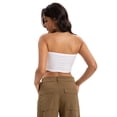 thumbnail image 2 of Women's Basic Casual Strapless Backless Bandeau Tube Top, 2 of 6