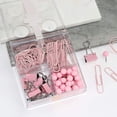 thumbnail image 4 of Cute Thumb Tacks Paper Clip Binder Clips Push Pins Set Assorted Size Metal Clips In Plastic Holder Decorative Desk Accessorries, 4 of 5