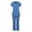 Sky Blue, variant on CIENVNSTG Scrub Sets Women V Neck Short Sleeve Scrub Tops Soft Stretch Solid Color Straight Leg Pants Black XL