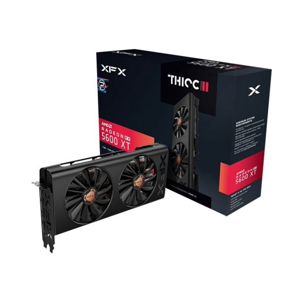 Xfx Radeon Rx 5600 Xt Thicc Ii Pro Graphics Card Radeon Rx 5600 Xt 6 Gb Gddr6 Pcie 4 0 Hdmi 3 X Displayport Walmart Com Walmart Com