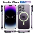 thumbnail image 2 of Bemz Magnetic Case for iPhone 15 Pro Max with Camera Lens Protection (Compatible with MagSafe) Shockproof Reinforced Air Corner Transparent Cover, Tempered Glass Screen Protector (Green), 2 of 8
