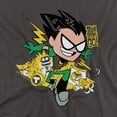 thumbnail image 2 of Teen Titans Go Robin Women's T Shirt, Charcoal, Medium, 2 of 6