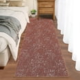 thumbnail image 2 of HOMERRY Runner Rug 2' x 6' Washable Modern Solid Jacquard Textured Hallway Runner Carpet for Doorway Bedside, Red, 2 of 7