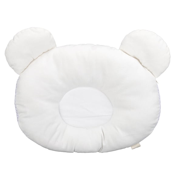 Almohada para bebé, transpirable, suave, previene la cabeza plana, bonita almohada de apoyo para dar forma a la cabeza del recién nacido, blanca