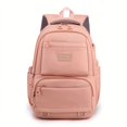 thumbnail image 4 of 1pc Large Capacity Nylon Backpack, Preppy Fashion Student Backpack Travel Backpack, Outdoor Large Capacity Backpack, Men's Women's Simple Solid Color Bag, Multi-layer Design Bag, 4 of 5