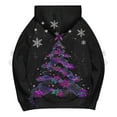 thumbnail image 3 of Makaor Womens Zip Hoodie Christmas Plus Size Tunic Sweatshirt Long Sleeve Pullover Graphic with Bow Oversized Tops, 3 of 5