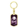 thumbnail image 4 of Tarot Card Moon Tarot Keychain Dog Tag Stainless Steel or 18k Gold, 4 of 16