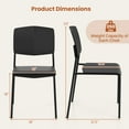 thumbnail image 3 of Gymax Dining Chair Set of 2 w/Ergonomic Backrest & Wide Seat Stackable Kitchen Chairs Black, 3 of 7