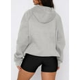 thumbnail image 4 of KISSMODA Women Half Zipper Pullover Sweatshirt Long Sleeve Hoodies Kangaroo Pocket Fleece Basic Sweater, 4 of 4