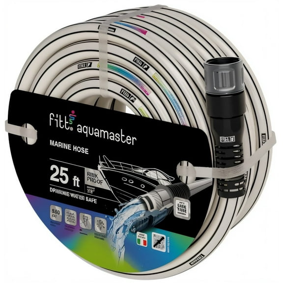 FITT Aquamaster 1/2" x 25ft Marine and RV Garden Hose