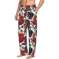 thumbnail image 2 of Uemuo Chicken Pattern Men's Wide Leg Palazzo Lounge Pants with Pockets Light Weight Loose Comfy Casual Pajama Pants-Large, 2 of 9