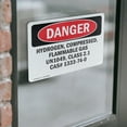 thumbnail image 4 of (2 Pack) Hydrogen Compressed Flammable Gas Un1049 OSHA Danger Sign, 4 of 7