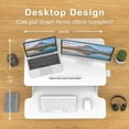 thumbnail image 4 of Standing Desk Wide Height Adjustable Quick Sit Stand Computer Desk Converter for Home Office Workstation ( Frame + Desktop), 4 of 6