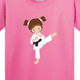 thumbnail image 4 of Inktastic Karate Girl, Cute Girl, Brown Hair, Black Belt Youth T-Shirt, 4 of 5