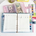 thumbnail image 4 of Muyoka Carpeta de presupuesto A6 con sobres de dinero en efectivo, sobres de planificador de presupuesto de cuero de PU, planificador diario de carpeta de dinero, carpeta de ahorro de dinero, recibos Muyoka Hogar, 4 of 7