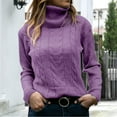 thumbnail image 2 of WEAIXIMIUNG Womens' Turtleneck Long Sleeve Knit Sweaters, 2 of 7