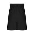 thumbnail image 3 of JTSRKL Girls Shorts Kids Summer Button Ruched Elastic Waist Wide Leg Casual Uniform Shorts Short Pants with Pockets Black 10-11 Years, 3 of 8