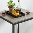 thumbnail image 5 of Yoneston 3 Piece Bar Table Set with PU Soft Stool, Pub Table Breakfast Table and 2 Stools for Kitchen Home, Gray, 5 of 9