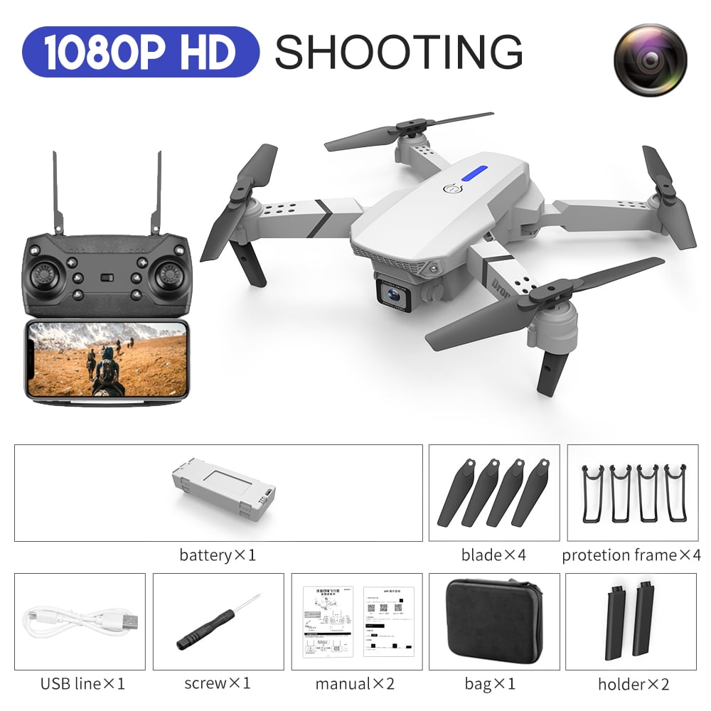 LS Mini Drone 1080P 4K HD Camera Wifi APP FPV Foldable Wide-Angle 3* Batteries ⑤ 