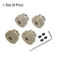 thumbnail image 4 of Uxcell 48P Pinion Motor Gear Set 20T 21T 22T 23T 1/8 inch RC Motor Shaft 7075 Aluminum, 4 of 6