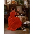 thumbnail image 2 of Severin Falkman 12x14 Black Ornate Wood Framed Double Matted Museum Art Print Titled: Interior with Vase Painter, 2 of 5