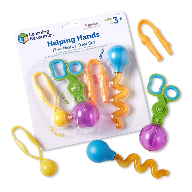 Toy Learning Resources Helping Hands Fine Motor, juego de 4 piezas, 3 o más
